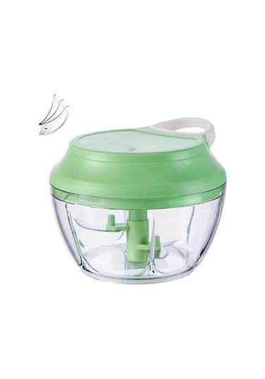 Manuel Sarımsak Doğrayıcı Soğan Öğütücü, Taşınabilir Hızlı Kesici Mini Çekme İpli Gıda İşlemcisi Sebzeler, Meyveler, Domates, Zencefil, Fındıklar İçin Kıyma Makinesi Siyah