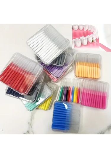 Willowhaven 0.8mm Sarı 60lı Diş Arası Fırçası 0.6-1.5mm Orta Sertlik Yetişkin Ağız Hijyeni