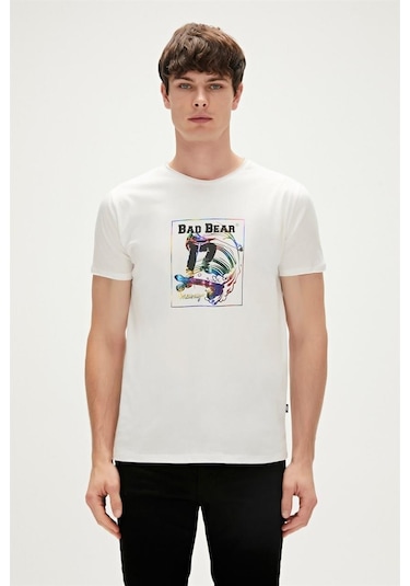 Bad Bear 23.01.07.037-C04 Oneway Erkek T-shirt - Beyaz