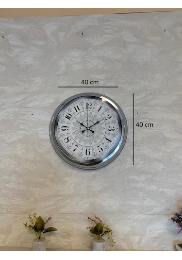 Zentime 40 Cm Krom Elegance Duvar Saati çok Renkli