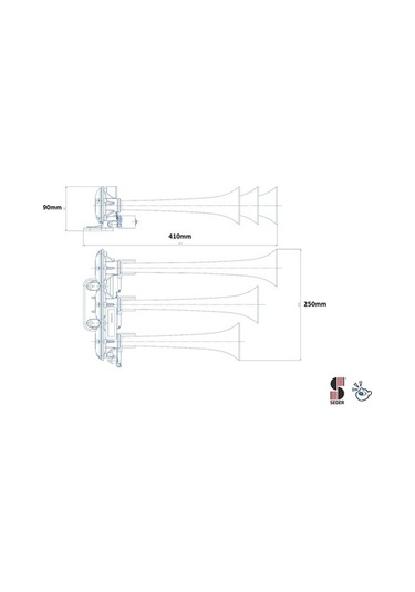 Seger 86Eh 24 Volt Arap Saydırmalı Korna ( Dali Dali Korna )