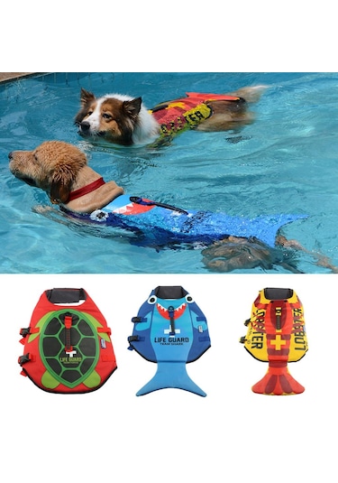 Suntek Pet Köpek Can Yeleği Yüzme Yelek Mayo Kostüm Kaplumbağa-l