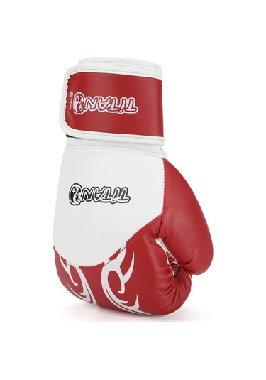 Titan Sport Kırmızı Beyaz İşlemeli Boks Eldiveni Çok Renkli