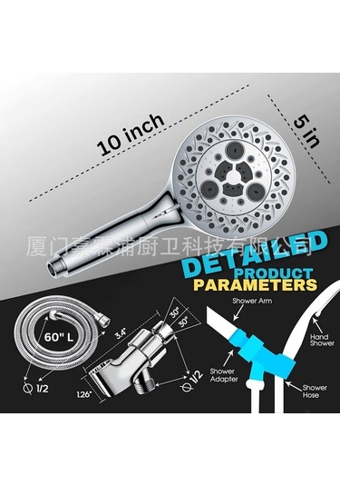 Wondernest Seti, Lichen Fonksiyonlu Filtreli Duş Başlığı, Yüksek Basınçlı Masaj Fonksiyonlu 10 Fq Diğer