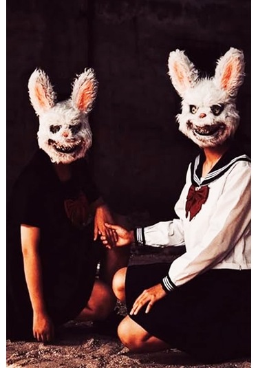Beysüs Cadılar Bayramı Halloween Tüylü Tavşan Maskesi