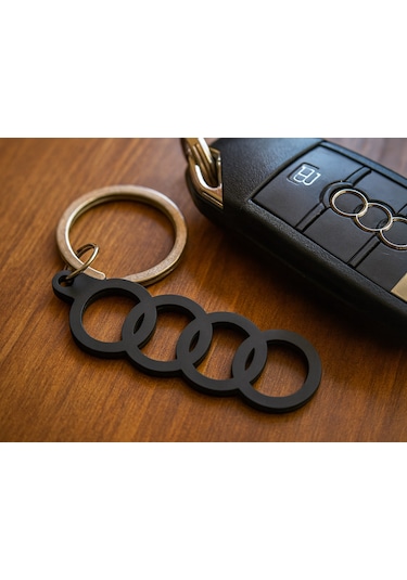 Audi Anahtarlık Siyah A1 A3 A4 A5 A6 A8 Q3 Q2 Q7 3d Plastik