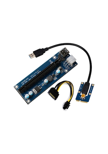 Xurunkeji Mini Pcıe - Pcıe X16 Grafik Kartı Genişletme Kartı Yükseltici Kart Pcı Express Genişletme Kartı Adaptörü Genişletme Kablosu