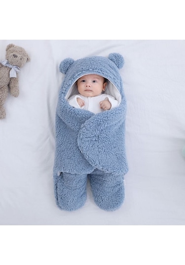 Hilyus 0-12 Ay Bebek Dış Kundak Welsoft Battaniye Ayaklı Model