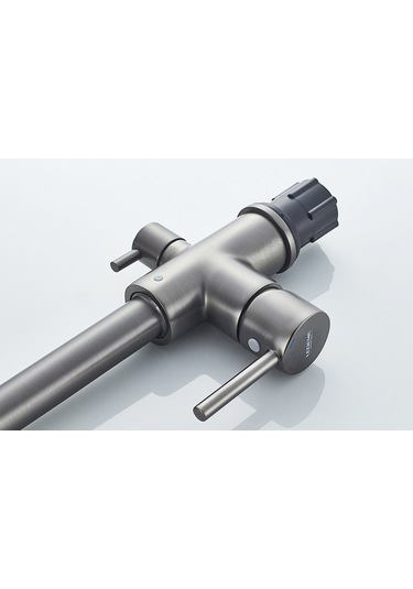 Mutfak Eviye Bataryası Dual Flow Aritma Çikişli Antrasit Gri