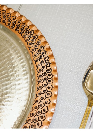 Bakır Supla Servis Tabak American Runner 27 Cm