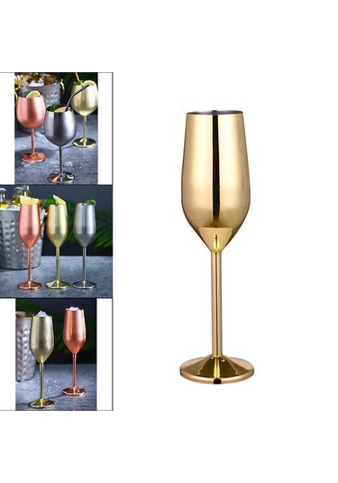 Suntek Şarap Kadehleri Şampanya Kokteyl Bardakları Parti 220ml-altın 220ml Altın