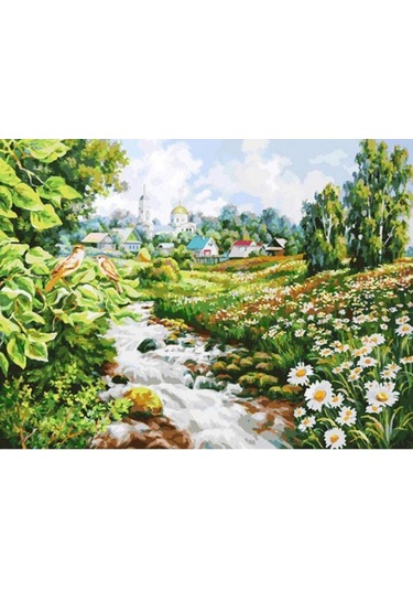 Elmas Nakış Manzara Desen Boncuk Tam Yuvarlak Elmas Boyama Sahne Kristal Boyama