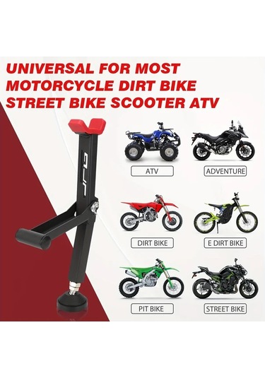 Dashanshop Siyah Motosiklet Tekeri Kaldırma Sehpası - Ön Arka Ayarlanabilir Dirt Pit Supermoto Enduro