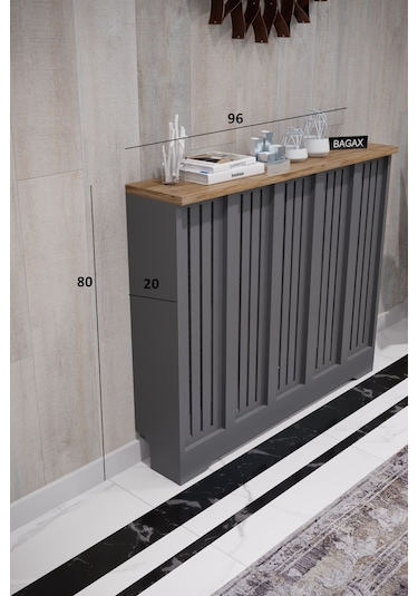 Efes Model Antrasit Üstü Çam Renk 96 CM Petek Kaplama Dresuar Çok Renkli