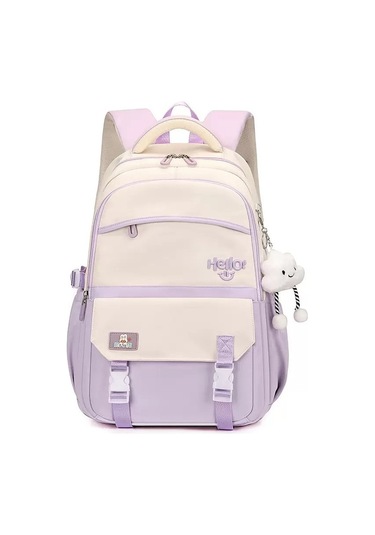 İlkokul Çocuklarına Özel Şık Ve Konforlu Günlük Okul Sırt Çantası Mor