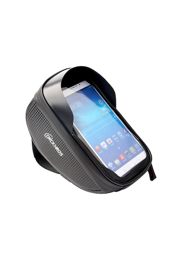 Youtek Bisiklet Gidon Çantası - Su Geçirmez Dokunmatik Telefon Kılıfı, Güneşlikli, Siyah Çok Renkli