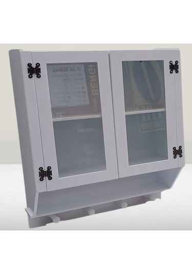 Hobi Adn 90351 Model Dekoratif Terek Ecza Dolap Mdf Parlak Beyaz Lake El Yapım Hobi Adn 90351 Model Dekoratif Terek Ecza Dolap Mdf Parlak Beyaz Lake El Yapım