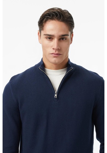 Nautica Erkek Lacivert Classic Fit Kazak-11577 Lacivert