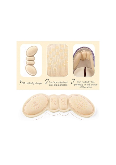 6 Mm Krem Ayakkabı Daraltan Ped Ayak Topuk Vurma Önleyici Sünger