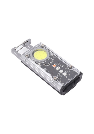 Yaozixa Alüminyum Mini Cob Çalışma Lambası - 1500 Lümens 8 Aydınlatma Modu - Manyetik Tabanlı Çanta Anahtarı - Usb Şarjlı Fener Gümüş Diğer