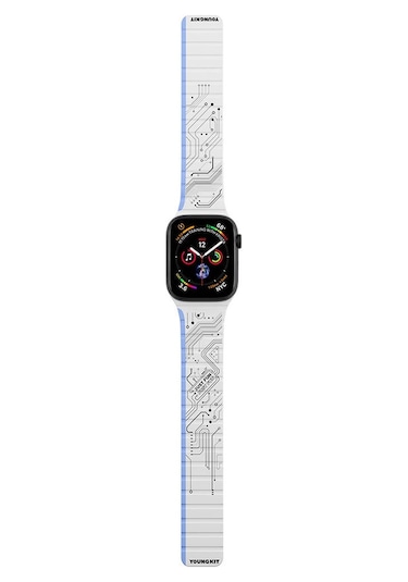 Watch 40mm Uyumlu Kordon Youngkit Technology Magnetik Tak Çıkar Silikon Strap Kayış Beyaz