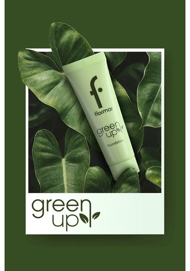 Flormar Yarı Mat Bitişli Su Bazlı Vegan Fondöten- Green Up Foundation-003 Ivory Nude-4251903322225