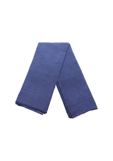 Taşlanmış Indigo Denim Pamuk Masa Örtüsü Mavi