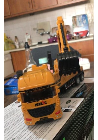 Oyuncak Koleksiyon İş Makinaları Kamyon Ekskavatör 25 Cm