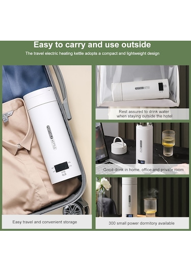 300w 500ml Elektrikli Isıtma Su Kupası Akıllı Kaynatma Su Isıtıcı Sıcaklık Kontrolü Ket İkindi, Özellik: Sus316 Ab Fiş