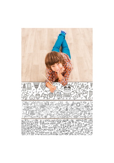 Esatoys Bebek ve Çocuk İçin 3.75 Metre Rulo Boyama Kağıdı-2