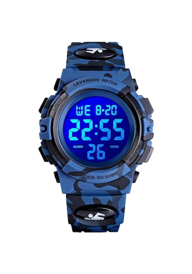 Çocuk Saati 6-15 Yaş Arası Erkek Çocukları İçin Dijital Spor Açık Hava Çok Fonksiyonlu Kronograf Led 50 M Su Geçirmez Alarm Takvim Analog Saat Silikon Bantlı Çocuklar İçin E Diğer