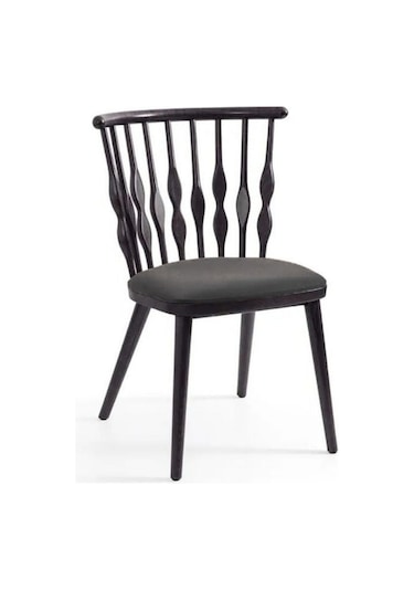 Natura Retro Ahşap Sandalye Siyah - Siyah