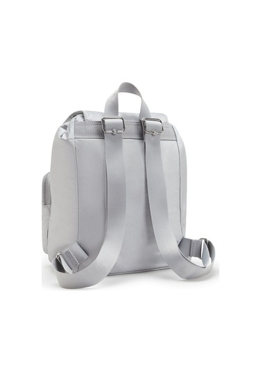 Kıplıng Anto S Küçük Boy Sırt Çantası Gri Sılver Glam Gri