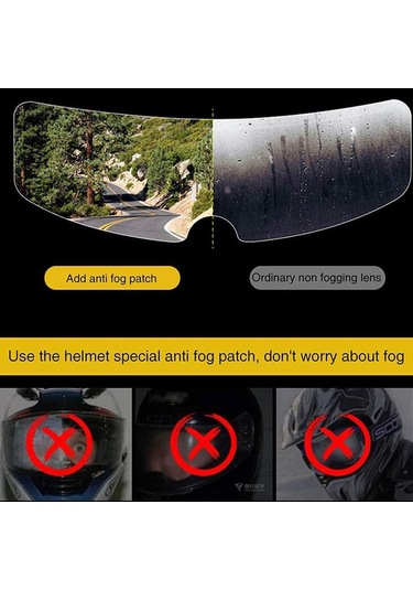 Motosiklet Kaskı Buğu Önleyici Film Su Geçirmez Dayanıklı Çizilmez Lens Şeffaf Koruma - 23.5 Cm