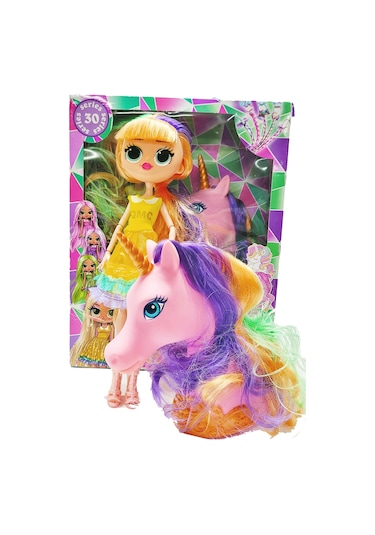 Kıristal Star Unicorn At Ve Lol Oyuncak Et Bebek
