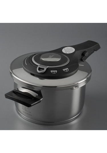 Jumbo Procook 4,5 Lt Siyah - Gri Düdüklü Tencere Gümüş - Siyah