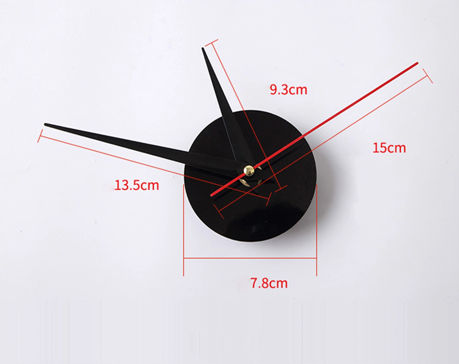 Xindoker Altın Renkli 40cm Akrilik Duvar Saati - Sessiz Motor, 3d Diyal, Delme Yok Kurulum - Oturma Odası Dekoratif Zaman Gösterici Çok Renkli