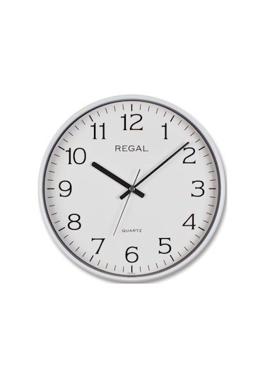 Regal 0250 WW  İnce Çerçeve Slim Duvar Saati Beyaz