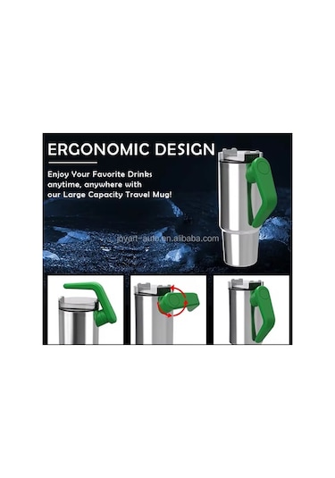 Novahub Stanley 900ml Termal Bardağı - 36 Saat Soğuk, 8 Saat Sıcak Tutar, Döner Kulplu Siyah, Pratik Kapaklı Siyah