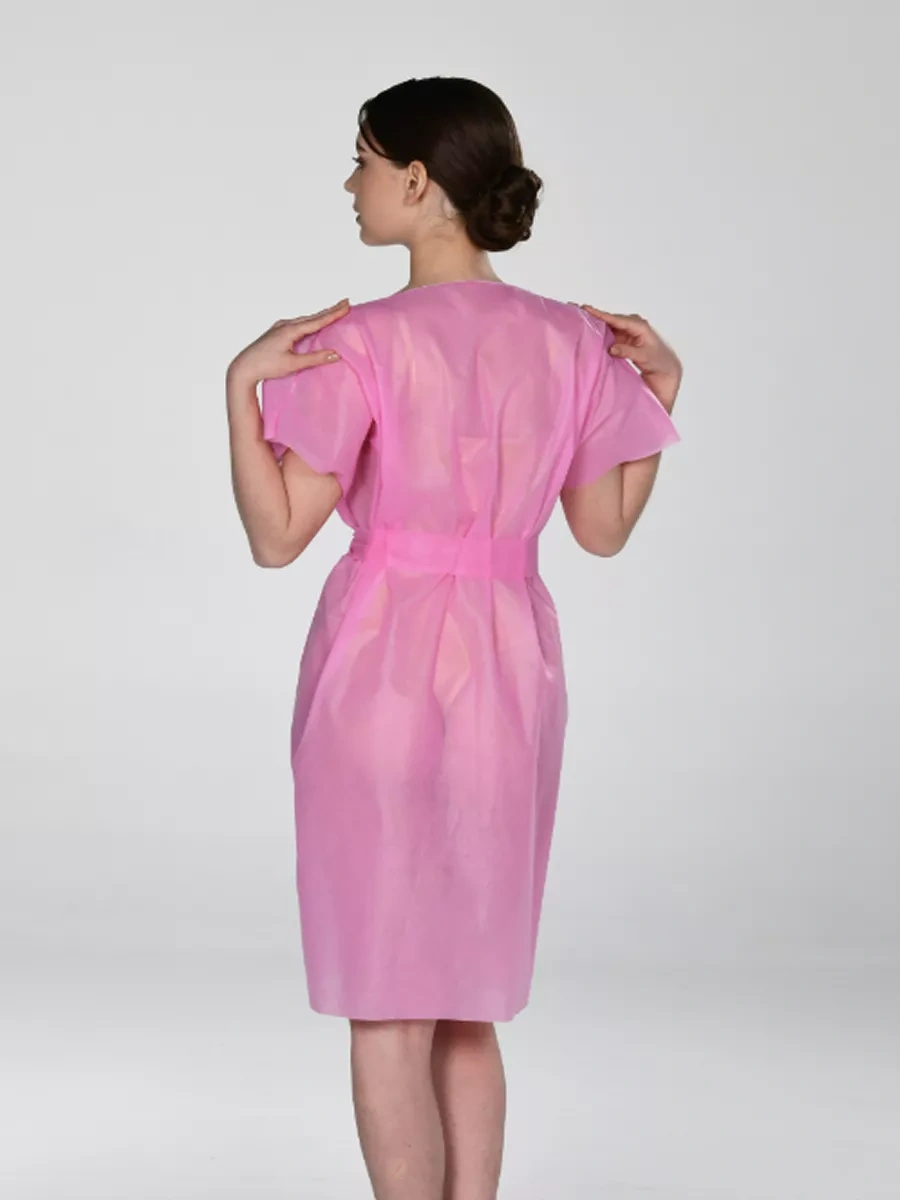 Cistov'e Tıbbi Kimono Önlükler Kolsuz 10 Adet 241772597 Pembe