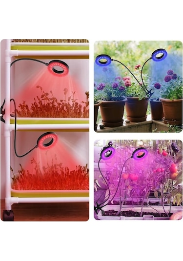 Besthome1 Tam Spektrum Bitki Büyüme Lambası: 1-4 Kafa Led Red+blue, Sana Çip, 30000 Saat Alüminyum Kasa Siyah, 3.5 Bitki Gelişt Diğer