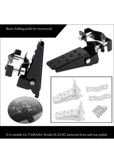 Homyl Motosiklet Arka Ve Ön Retro Katlanır Ayak Dayama Yerleri