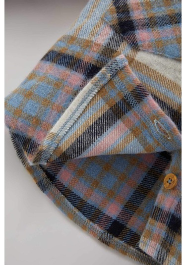 Defacto Kız Bebek Flanel Uzun Kollu Gömlek A8815a523wnpr275 Mor