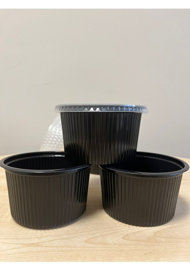 Plastik Federli Çorba Kasesi Kap + Kapak 30'lu