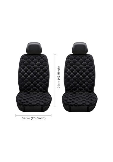 Wondernest Araba 12v Ön Koltuk Isıtıcı Minder, Kışlık Sıcak Kapak, Çift Koltuk Siyah