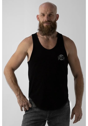 Valiants Skull Pamuklu Kafatası Baskılı Atlet 262535802 Siyah