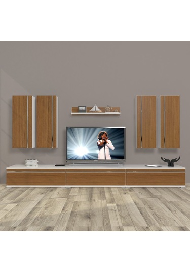 Decoraktiv Eko 8d Mdf Tv Ünitesi Tv Sehpası Beyaz - Ceviz
