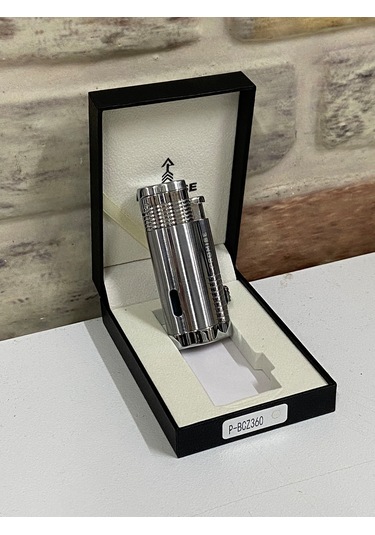 Promise Gaz Göstergeli Üçlü Ateşlemeli Gümüş Gri Renk Kişiye Özel