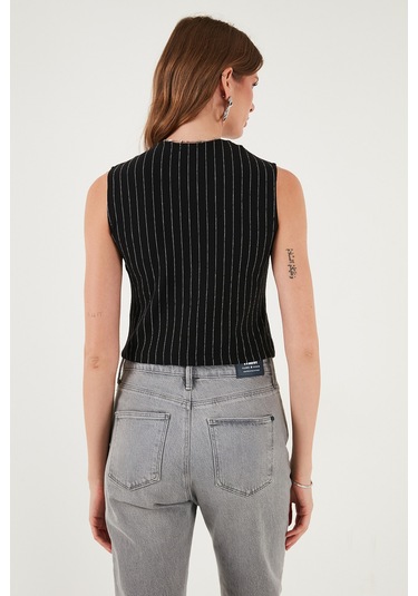 Lela Bayan Yelek 5865971 Siyah-beyaz Siyah-beyaz