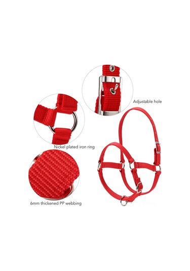 Aubyhe Mavi L Beden At Bağı, 6mm Kalınlastırılmış Dokuma Askı, Ayarlanabilir Ve Dayanıklı, Nikel Kaplı Demir + Pp + Çinko Alaşımlı